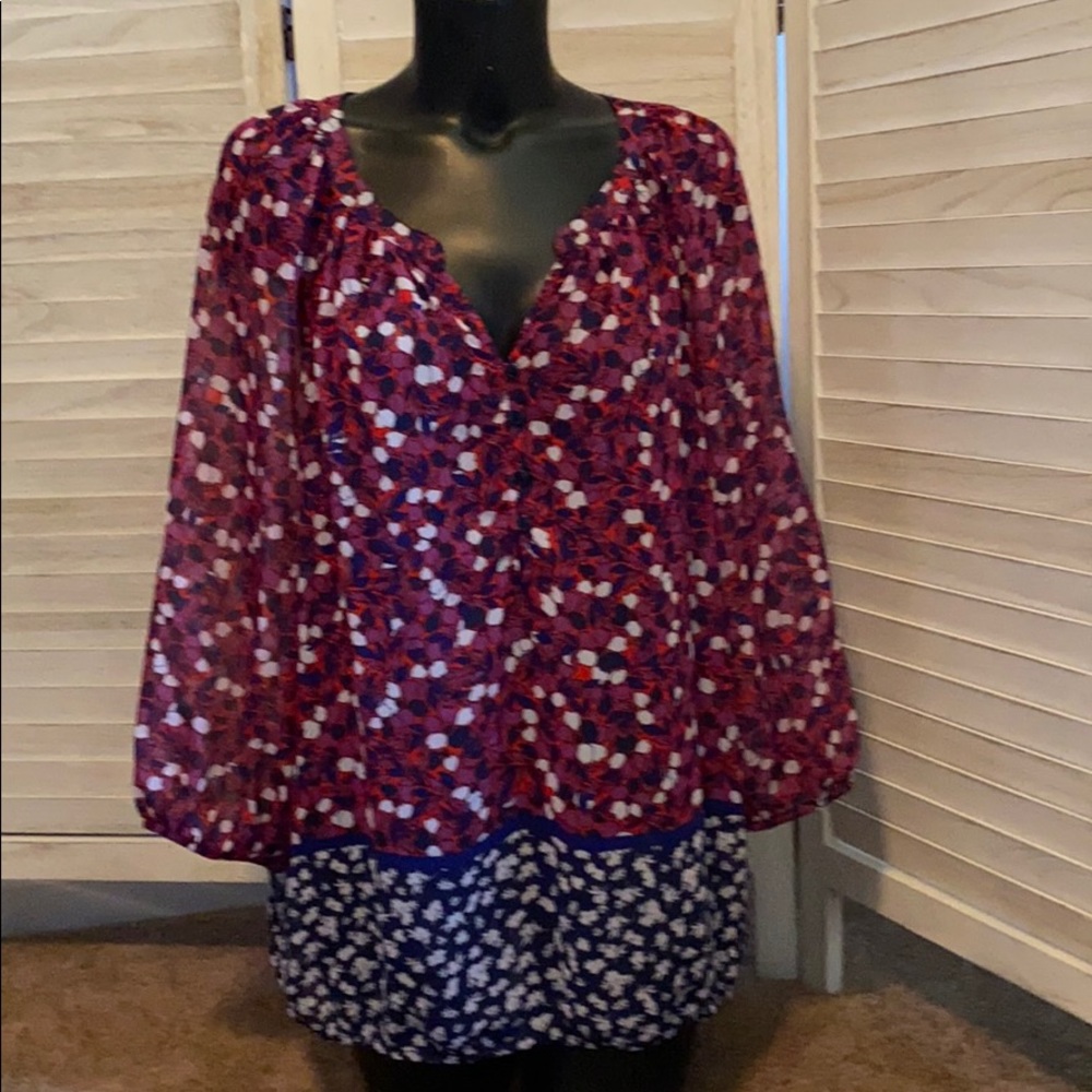 Floral peasant blouse